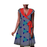New Style Hot-Selling African Ethnic Printing Batik Cotton Plus Size Fashion Dress