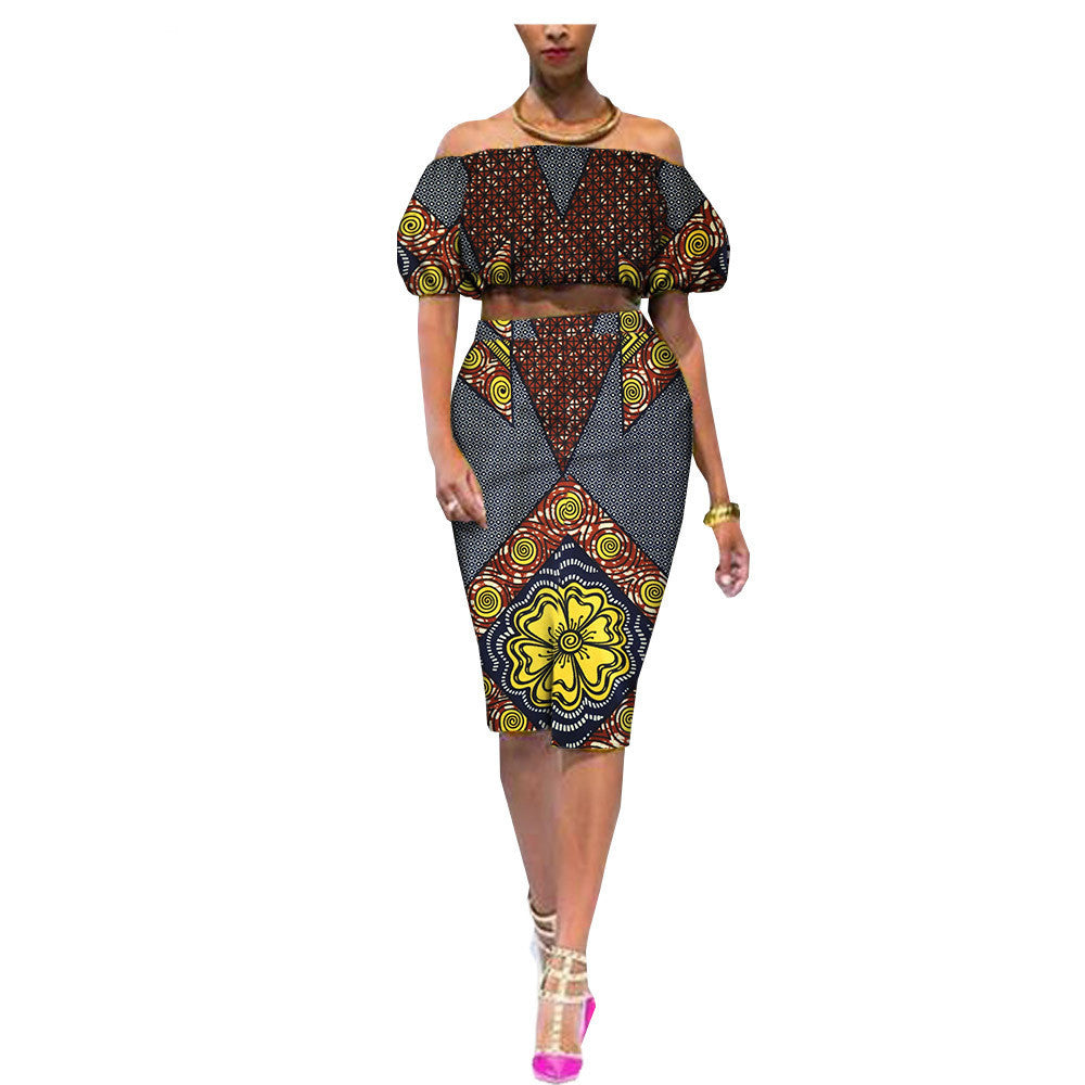 African Ethnic Printing Batik Cotton Two-piece AFRIPRIDE