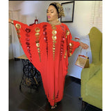 New African Loose Design 2-piece Chiffon Long sleeve Da