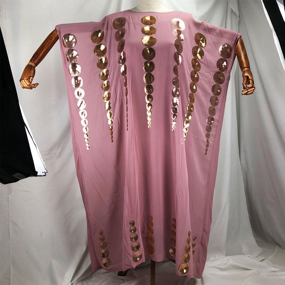 New African Loose Design 2-piece Chiffon Long sleeve Da