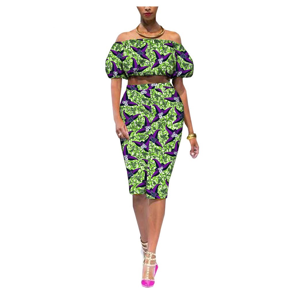 African Ethnic Printing Batik Cotton Two-piece AFRIPRIDE