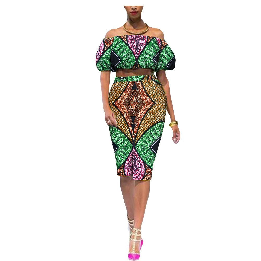 African Ethnic Printing Batik Cotton Two-piece AFRIPRIDE
