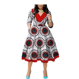 Explosive African Ethnic Double-Sided Printing Export Batik Cotton Dress