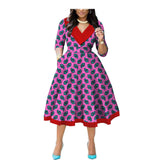 Explosive African Ethnic Double-Sided Printing Export Batik Cotton Dress