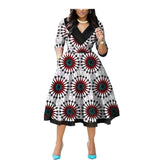 Explosive African Ethnic Double-Sided Printing Export Batik Cotton Dress