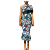 Explosive African Ethnic Double-Sided Printing Batik Cotton Tassel Plus Size Dress