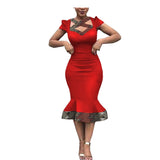 New Style African Ethnic Characteristic Batik Printed Cotton Dress Dress Skirt