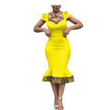 New Style African Ethnic Characteristic Batik Printed Cotton Dress Dress Skirt