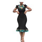 New Style African Ethnic Characteristic Batik Printed Cotton Dress Dress Skirt