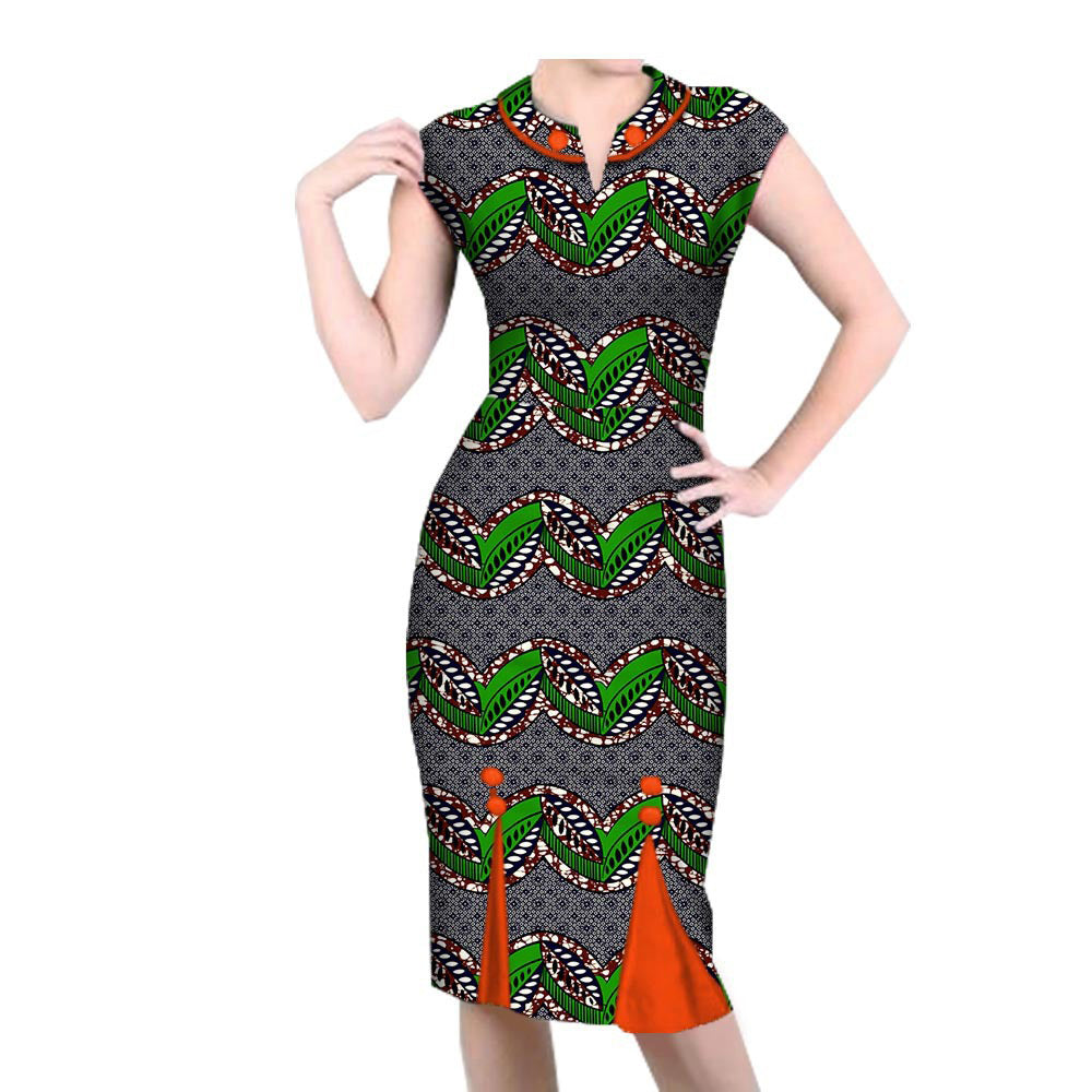 African Spring Casual Dress 1825001