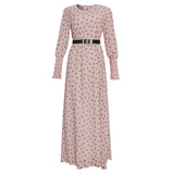 African Dress Celebrity Turmoil Two-piece Dress With Belt