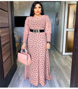 African Dress Celebrity Turmoil Two-piece Dress With Belt