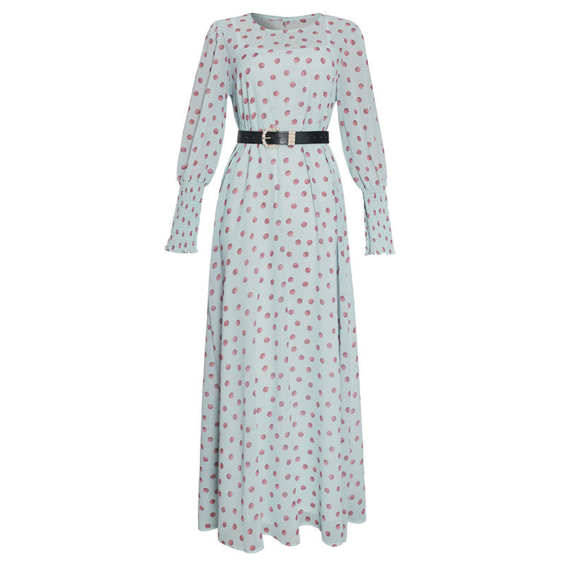 African Dress Celebrity Turmoil Two-piece Dress With Belt