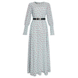 African Dress Celebrity Turmoil Two-piece Dress With Belt
