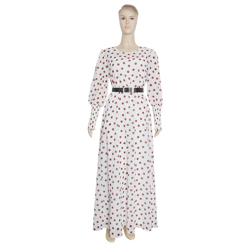African Dress Celebrity Turmoil Two-piece Dress With Belt