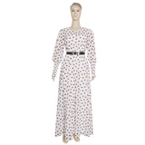 African Dress Celebrity Turmoil Two-piece Dress With Belt