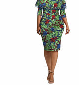 African Ethnic Characteristic Batik Printed Cotton Dress Dress Skirt