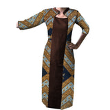 Spot Hot-Selling Export African Characteristic Batik Printed Cotton Plus Size Dress