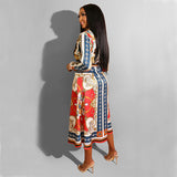 Women'S European And American Long Sleeve Shirt African French Dress Skirt Summer