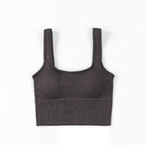 Summer New Retro Square Collar Anti-Glare Beauty Back Bra Seamless Chest Wrap Sports Camisole Ladies