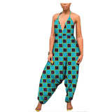 African Custom Printed Ethnic One-Piece Women'S Wide-Leg Pants