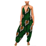 African Custom Printed Ethnic One-Piece Women'S Wide-Leg Pants