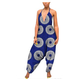 African Custom Printed Ethnic One-Piece Women'S Wide-Leg Pants