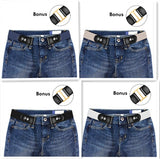 Buckle-Free Belt For Jean Pants,Dresses,No Buckle Stretch Elastic Waist Belt For Women Men,No Bulge,No Hassle Waist Belt