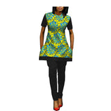 African Custom Printed Ladies Two-Piece Suit