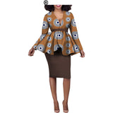 Aliexpress Hot Sale African Ethnic Cotton Batik Two-Piece Afripride 1826010