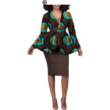 Aliexpress Hot Sale African Ethnic Cotton Batik Two-Piece Afripride 1826010