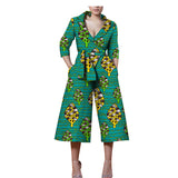 New Style African Ethnic Characteristic Batik Printed Cotton Casual Jumpsuit