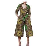 New Style African Ethnic Characteristic Batik Printed Cotton Casual Jumpsuit