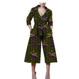 New Style African Ethnic Characteristic Batik Printed Cotton Casual Jumpsuit