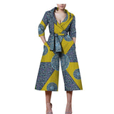 New Style African Ethnic Characteristic Batik Printed Cotton Casual Jumpsuit