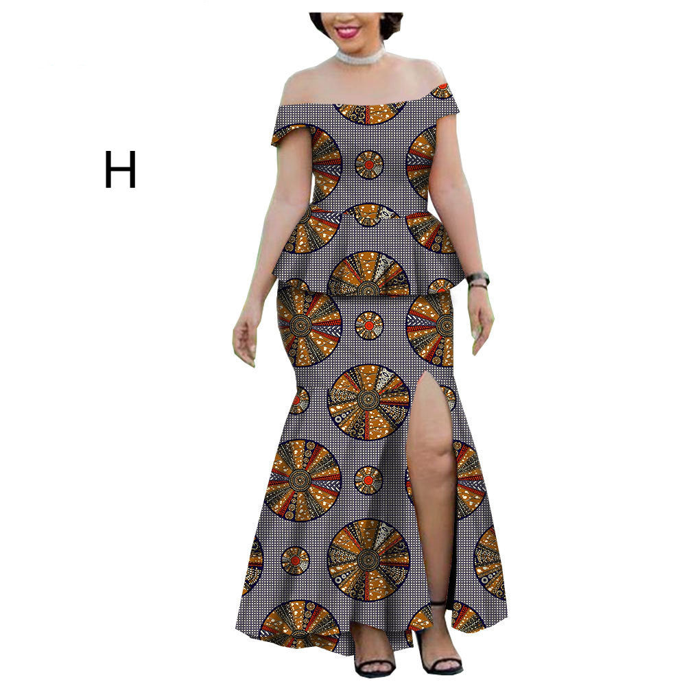 New Style Hot-Selling African Ethnic Printing Batik Cotton Plus Size Fashion Casual Suit