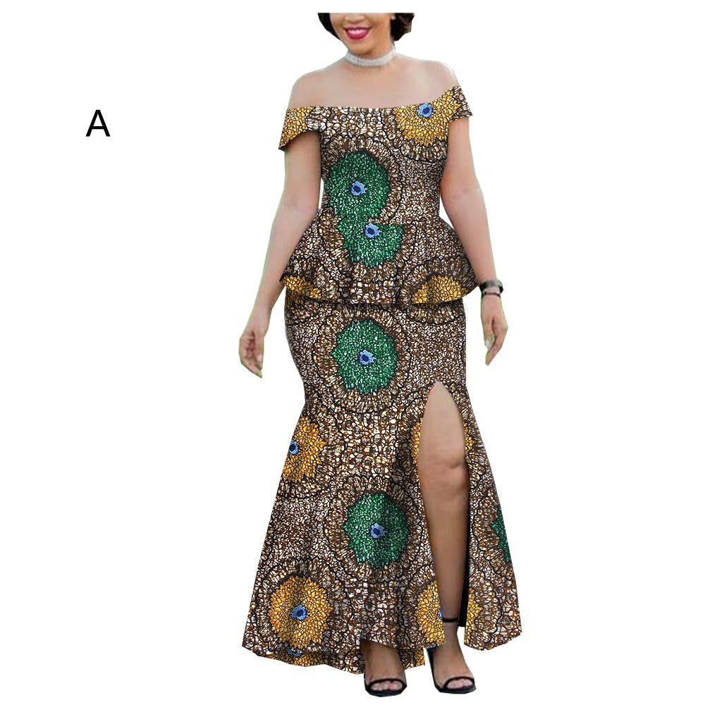 New Style Hot-Selling African Ethnic Printing Batik Cotton Plus Size Fashion Casual Suit