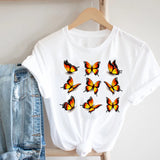 Cactus Cartoon Sweet Lady Street Fashion Clothing Printed Tee T-Shirt