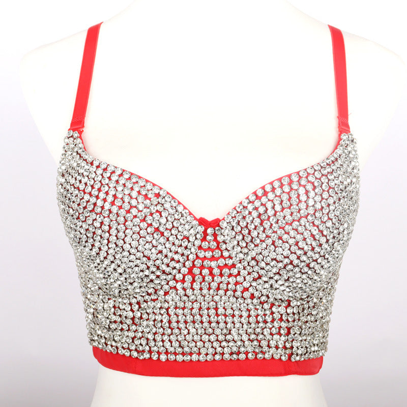 Fashion Ladies Camisole And Beaded Bra