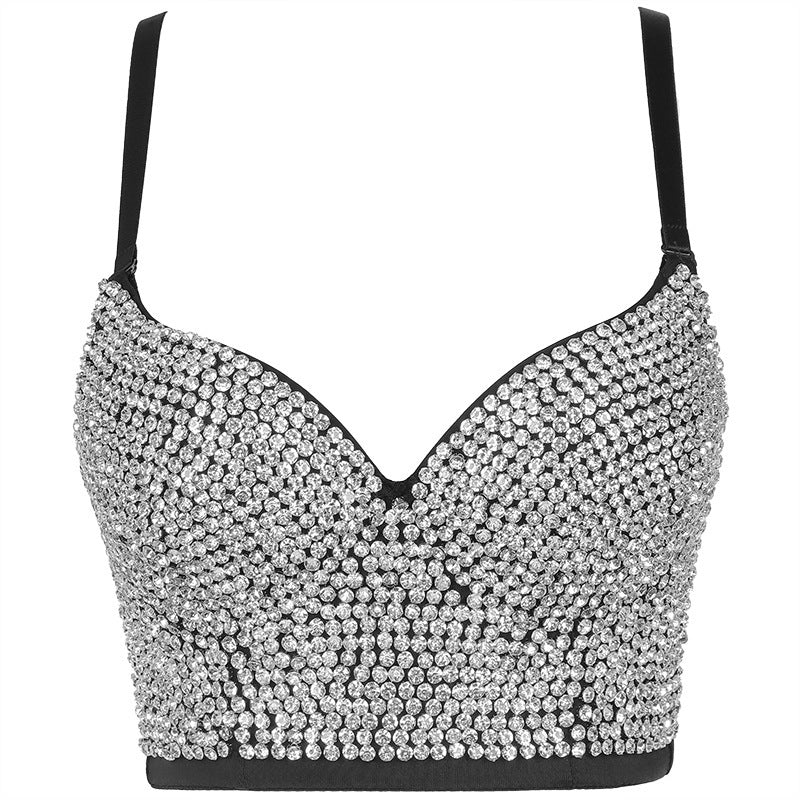 Fashion Ladies Camisole And Beaded Bra