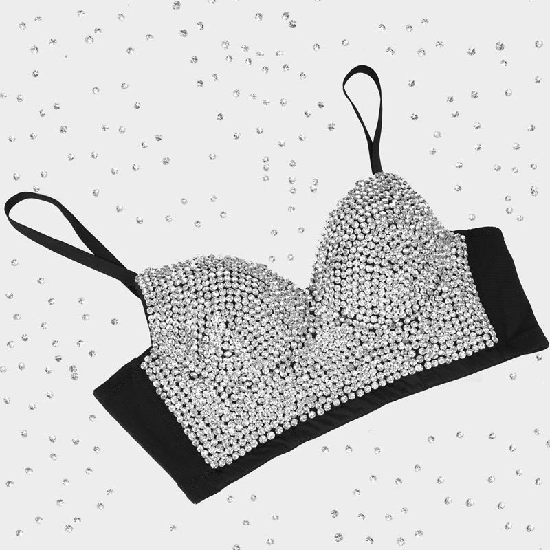 Fashion Ladies Camisole And Beaded Bra