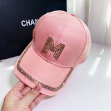 Baseball Cap Casual Hat With Rhinestone Sunscreen
