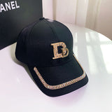 Baseball Cap Casual Hat With Rhinestone Sunscreen