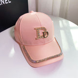 Baseball Cap Casual Hat With Rhinestone Sunscreen