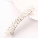 Hairpin Four Rows Of Crystal Braided Spring Clip Hair Accessories For Women