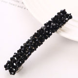 Hairpin Four Rows Of Crystal Braided Spring Clip Hair Accessories For Women