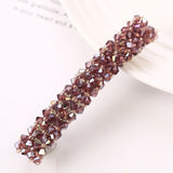 Hairpin Four Rows Of Crystal Braided Spring Clip Hair Accessories For Women