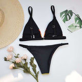New Style Bikini European And American Foreign Trade Sexy Multicolor National Wind Flame Printing Ladies Swimsuit