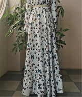 Printed Two-piece Bohemian Large Skirt Long Skirt Beach Dress