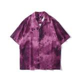 Retro Hawaiian Shirts Men And Women Couples Street Short-sleeved Shirts